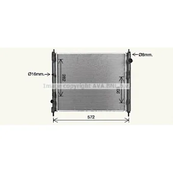 Radiateur, refroidissement du moteur AVA QUALITY COOLING