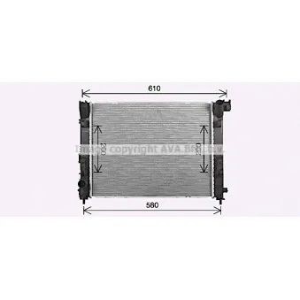 Radiateur, refroidissement du moteur AVA QUALITY COOLING
