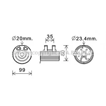 Radiateur d'huile AVA QUALITY COOLING DN3431