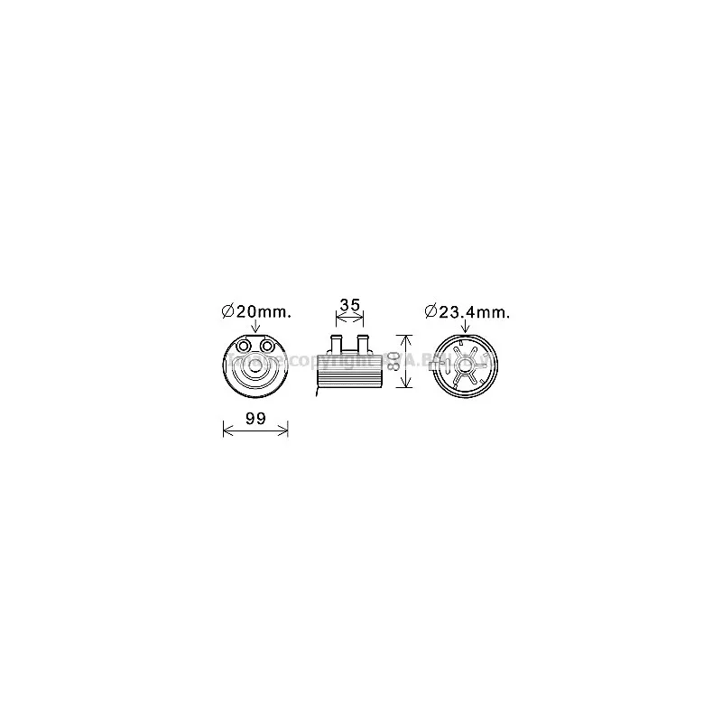 Radiateur d'huile AVA QUALITY COOLING DN3431