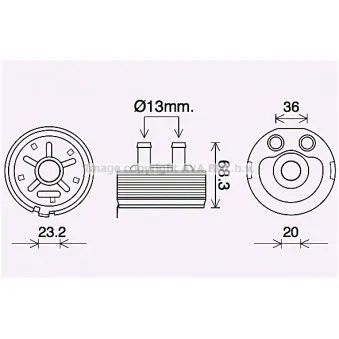 Radiateur d'huile AVA QUALITY COOLING DN3443