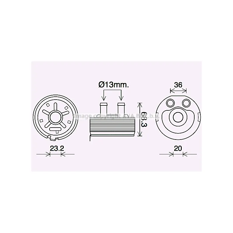 Radiateur d'huile AVA QUALITY COOLING DN3443
