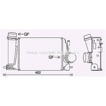 Intercooler, échangeur AVA QUALITY COOLING DN4415