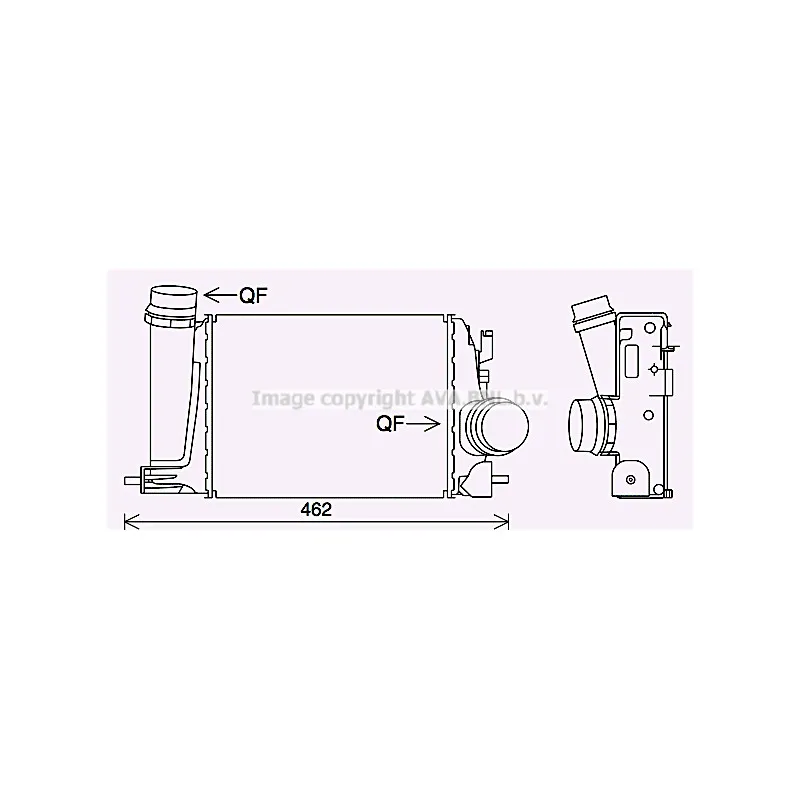 Intercooler, échangeur AVA QUALITY COOLING DN4415