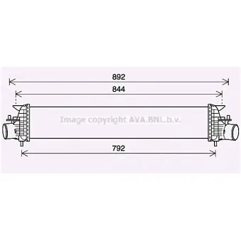 Intercooler, échangeur AVA QUALITY COOLING DN4438