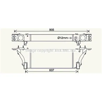 Intercooler, échangeur AVA QUALITY COOLING DN4455