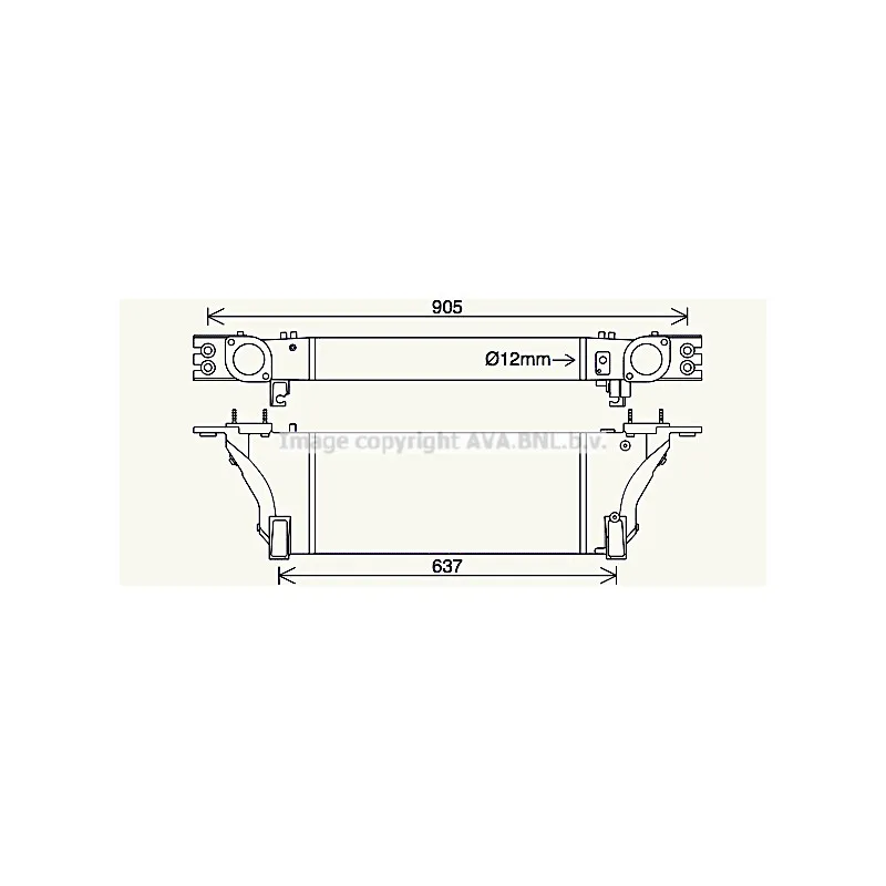 Intercooler, échangeur AVA QUALITY COOLING DN4455