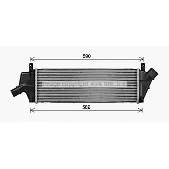 Intercooler, échangeur AVA QUALITY COOLING DN4479