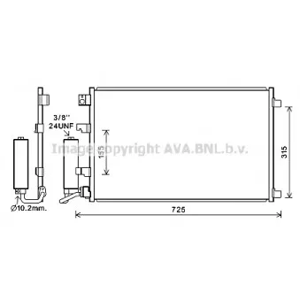 Condenseur, climatisation AVA QUALITY COOLING DN5420D