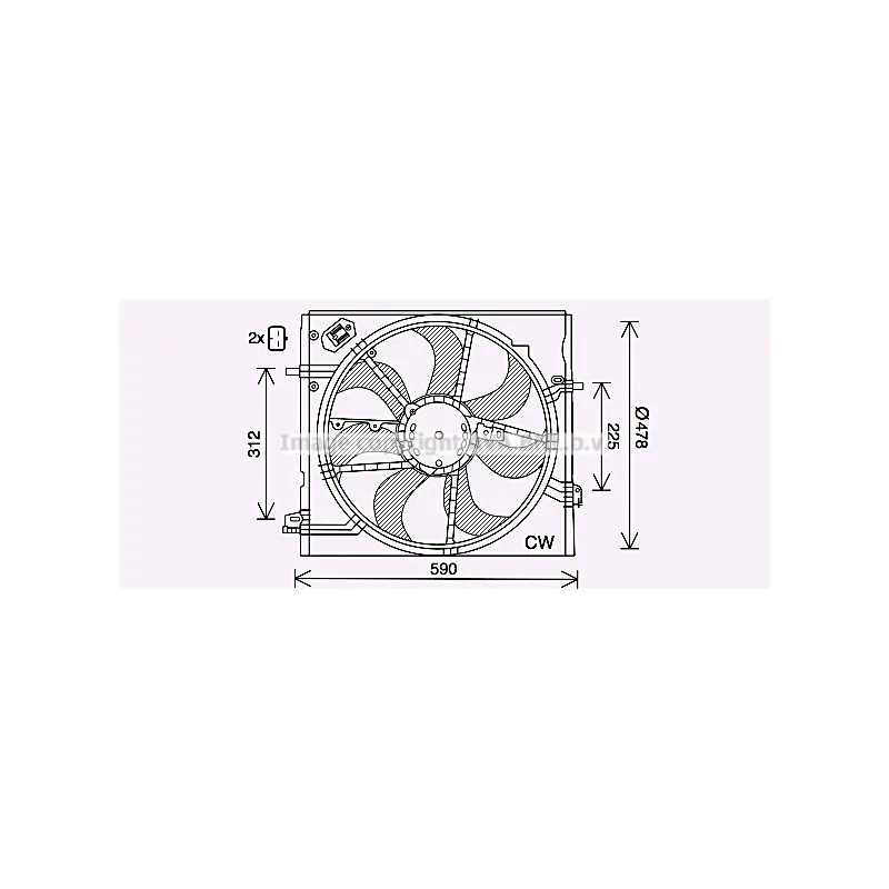 Ventilateur, refroidissement du moteur AVA QUALITY COOLING DN7535