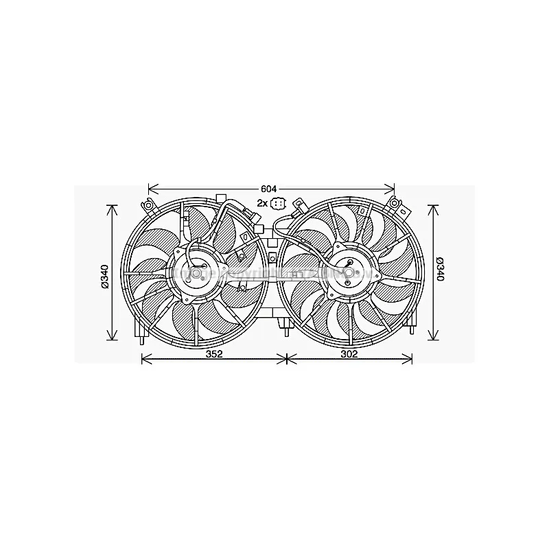 Ventilateur, refroidissement du moteur AVA QUALITY COOLING DN7537