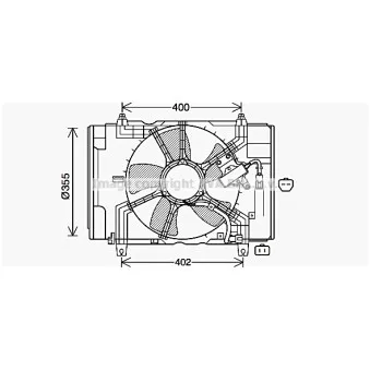 Ventilateur, refroidissement du moteur AVA QUALITY COOLING