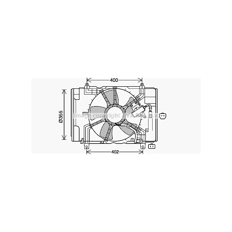 Ventilateur, refroidissement du moteur AVA QUALITY COOLING DN7538