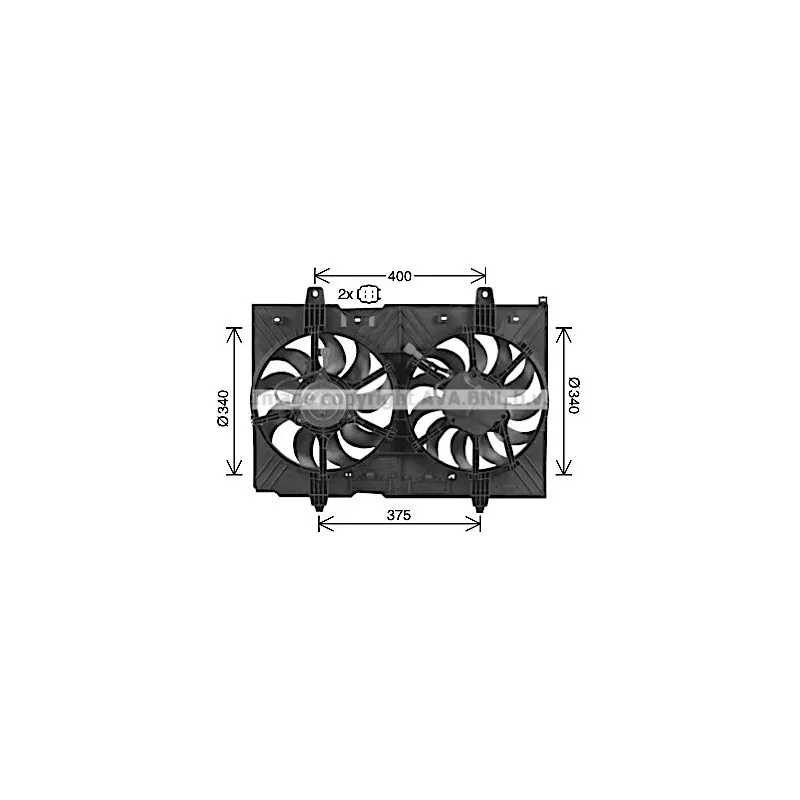Ventilateur, refroidissement du moteur AVA QUALITY COOLING DN7539
