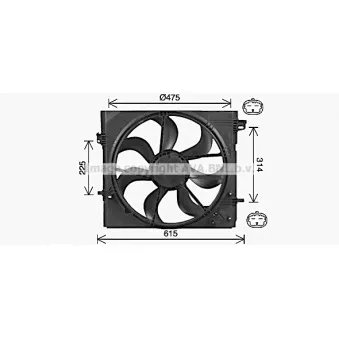 Ventilateur, refroidissement du moteur AVA QUALITY COOLING