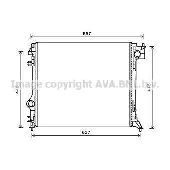Radiateur, refroidissement du moteur AVA QUALITY COOLING DNA2416