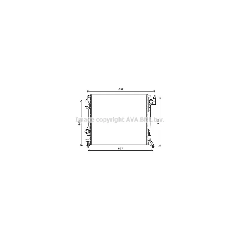 Radiateur, refroidissement du moteur AVA QUALITY COOLING DNA2416