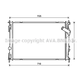 Radiateur, refroidissement du moteur AVA QUALITY COOLING DNA2419
