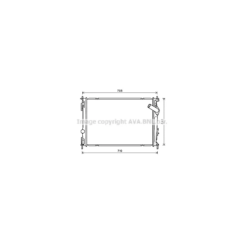 Radiateur, refroidissement du moteur AVA QUALITY COOLING DNA2419