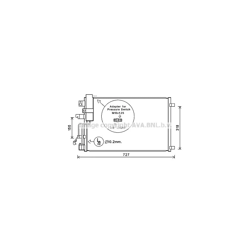 Condenseur, climatisation AVA QUALITY COOLING DNA5290D