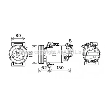 Compresseur, climatisation AVA QUALITY COOLING DNAK390