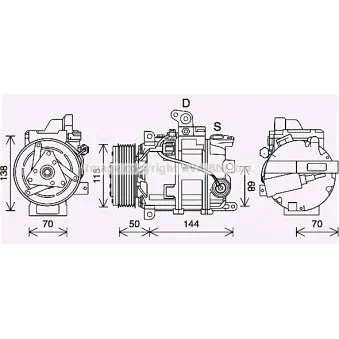 Compresseur, climatisation AVA QUALITY COOLING DNAK447
