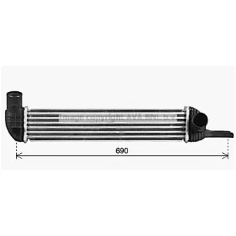 Intercooler, échangeur AVA QUALITY COOLING DW4143