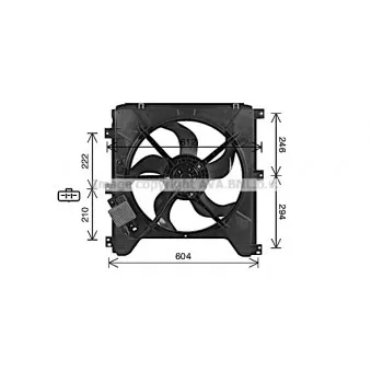 Ventilateur, refroidissement du moteur AVA QUALITY COOLING DW7520