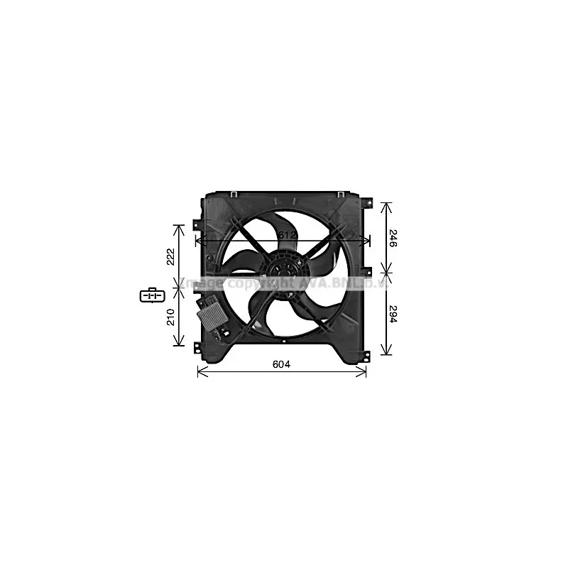 Ventilateur, refroidissement du moteur AVA QUALITY COOLING DW7520