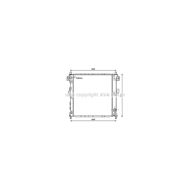 Radiateur, refroidissement du moteur AVA QUALITY COOLING DWA2123