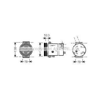 Compresseur, climatisation AVA QUALITY COOLING DWAK018