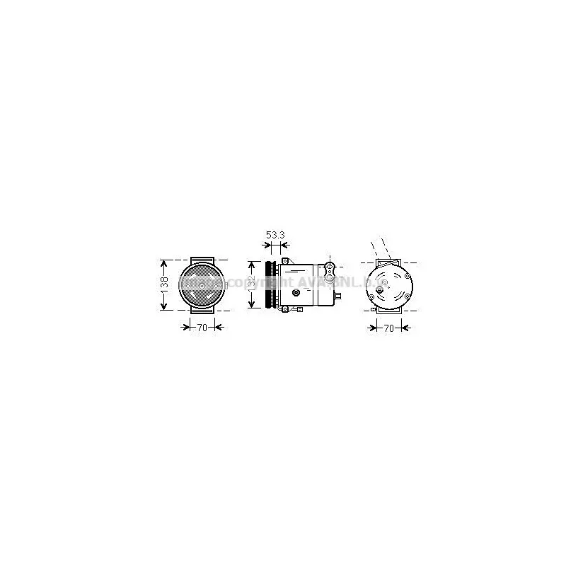 Compresseur, climatisation AVA QUALITY COOLING DWAK018