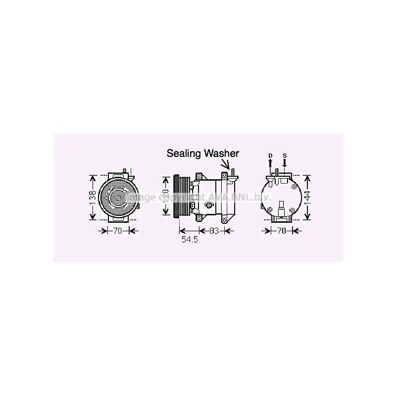 Compresseur, climatisation AVA QUALITY COOLING DWAK091