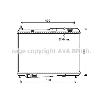 Radiateur, refroidissement du moteur AVA QUALITY COOLING