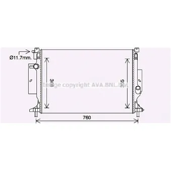 Radiateur, refroidissement du moteur AVA QUALITY COOLING FD2643