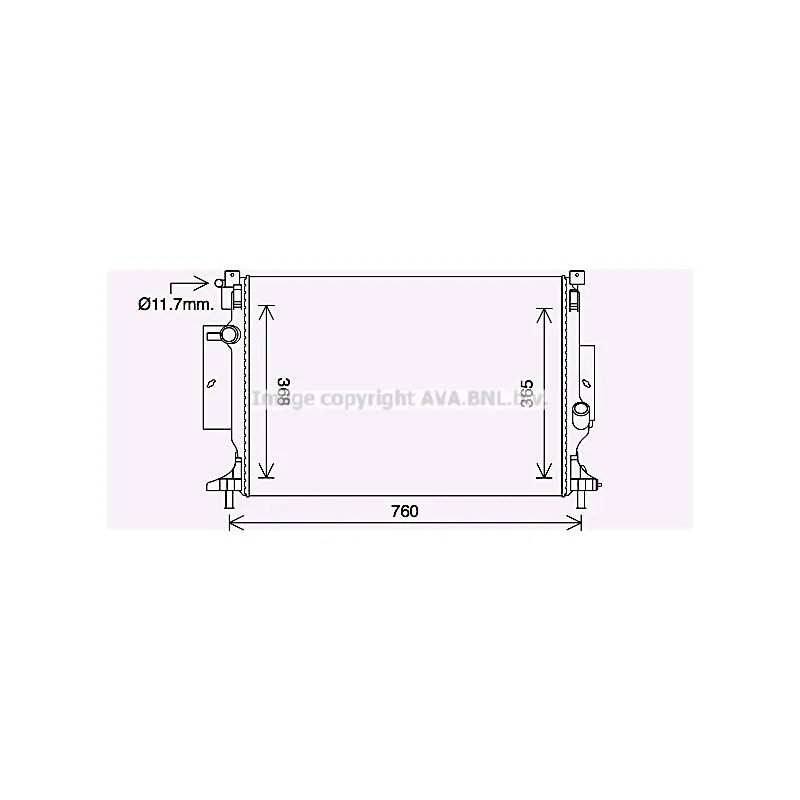 Radiateur, refroidissement du moteur AVA QUALITY COOLING FD2643