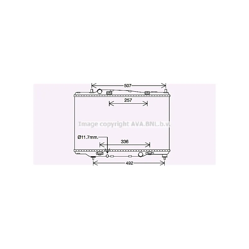 Radiateur, refroidissement du moteur AVA QUALITY COOLING FD2646