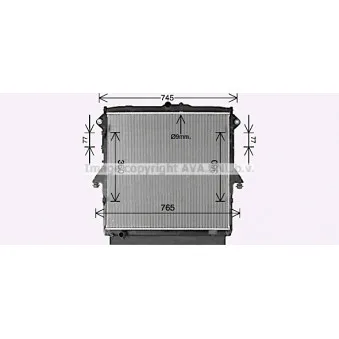 Radiateur, refroidissement du moteur AVA QUALITY COOLING FD2660