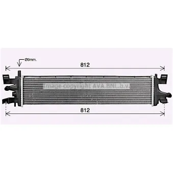 Radiateur, refroidissement du moteur AVA QUALITY COOLING FD2663