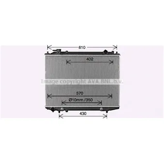 Radiateur, refroidissement du moteur AVA QUALITY COOLING FD2664