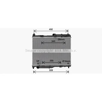 Radiateur, refroidissement du moteur AVA QUALITY COOLING FD2683