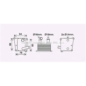 Radiateur d'huile AVA QUALITY COOLING FD3598