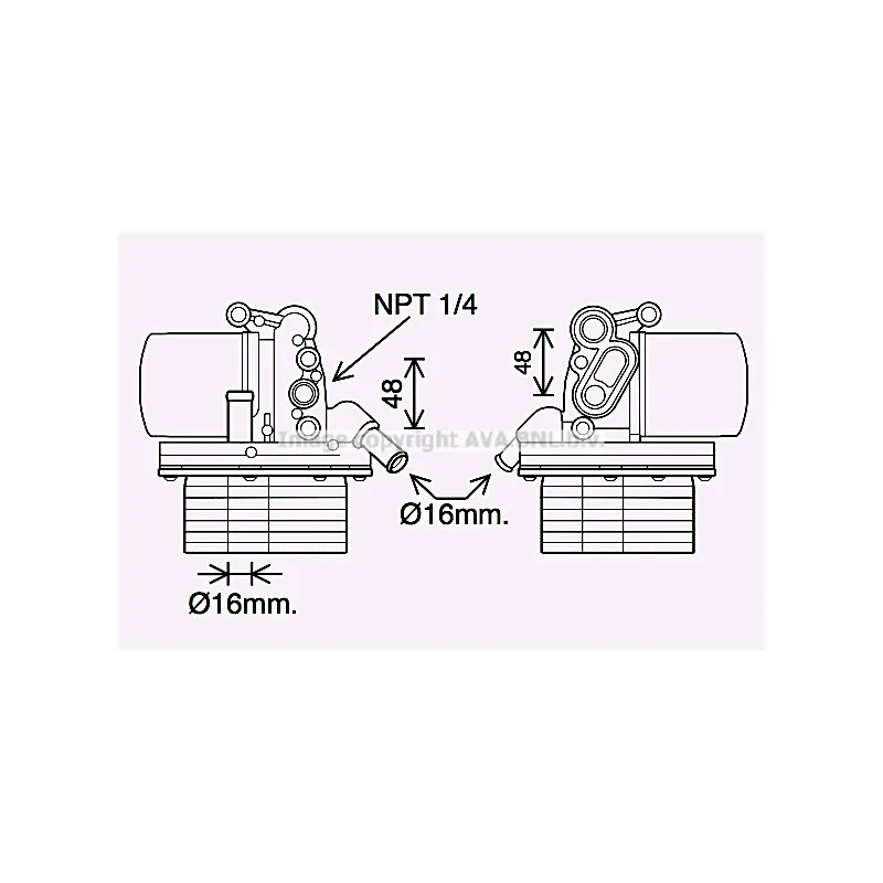 Boîtier, filtre à huile AVA QUALITY COOLING FD3625H