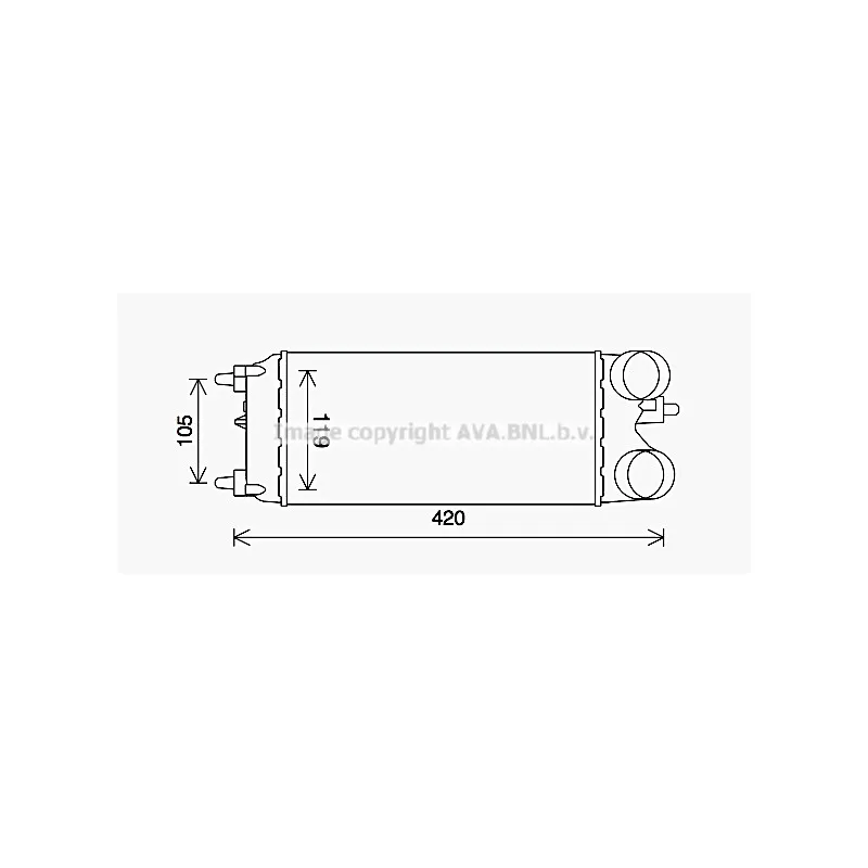 Intercooler, échangeur AVA QUALITY COOLING FD4649