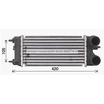 Intercooler, échangeur AVA QUALITY COOLING FD4657