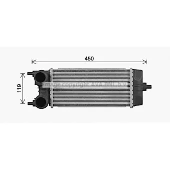 Intercooler, échangeur AVA QUALITY COOLING FD4688
