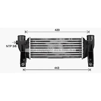 Intercooler, échangeur AVA QUALITY COOLING FD4697