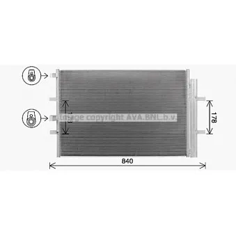 Condenseur, climatisation AVA QUALITY COOLING FD5675D