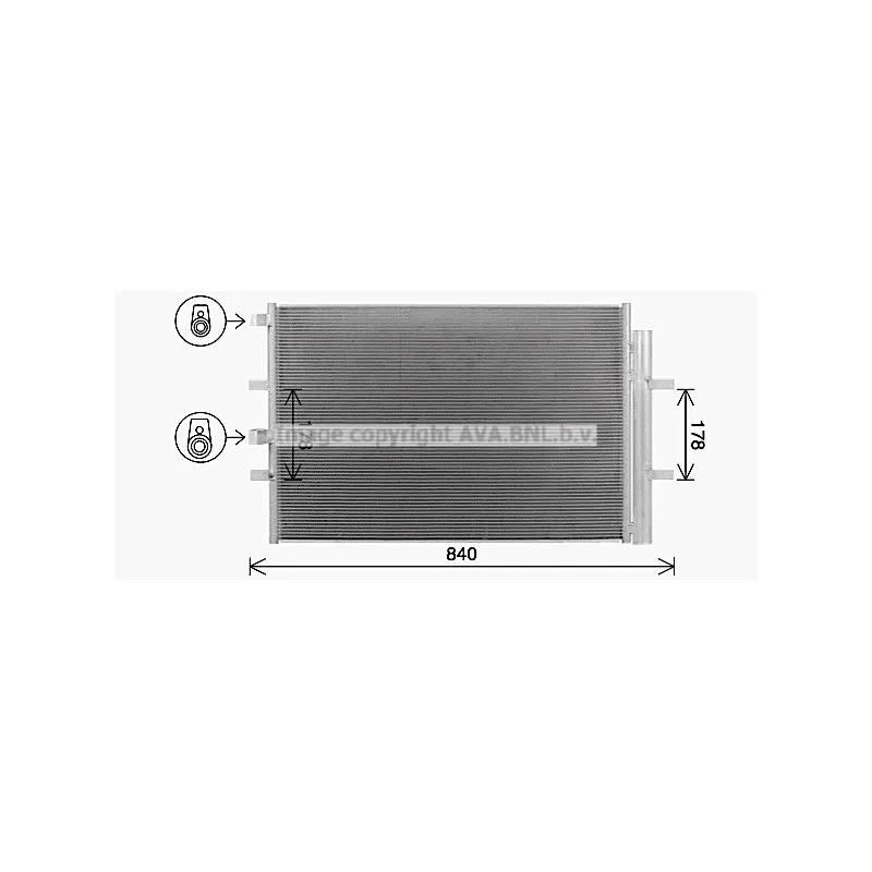 Condenseur, climatisation AVA QUALITY COOLING FD5675D