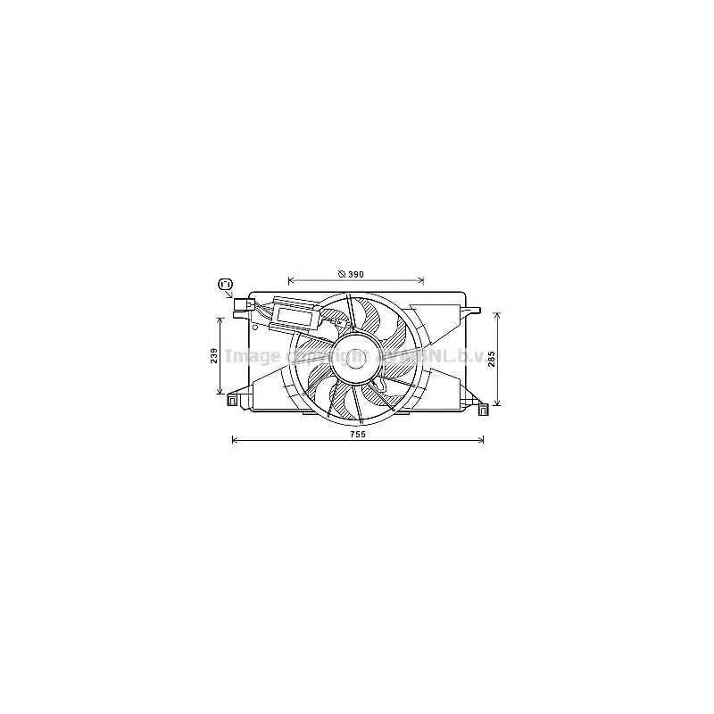 Ventilateur, refroidissement du moteur AVA QUALITY COOLING FD7608
